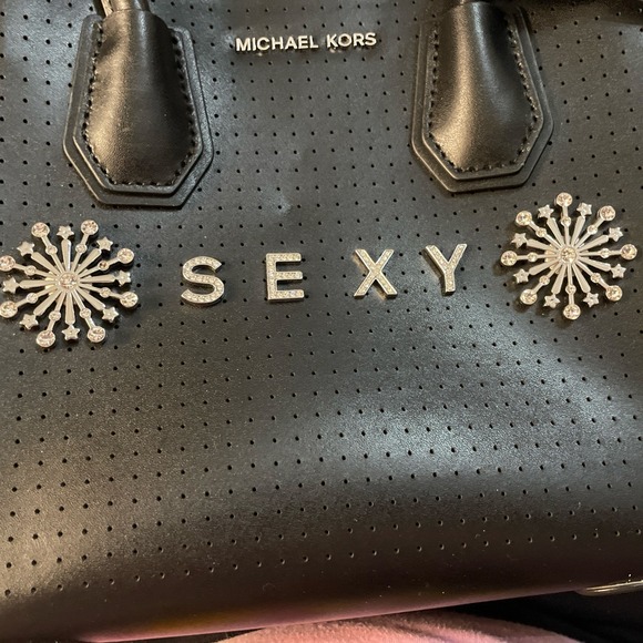 NWOT! Michael Kors Mini Mercer Sexy Black "Sexy" Bag - Picture 10 of 11